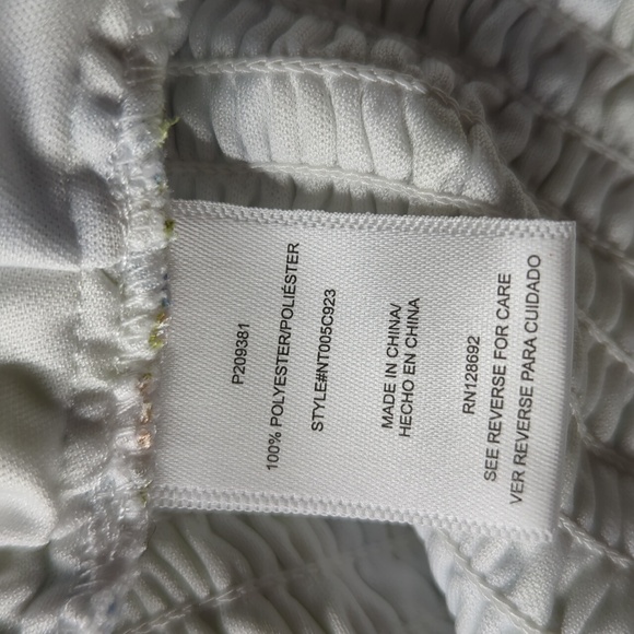 Madden NYC crop ruched top elasticized back padded cups balloon sleeves sz L - Picture 10 of 11